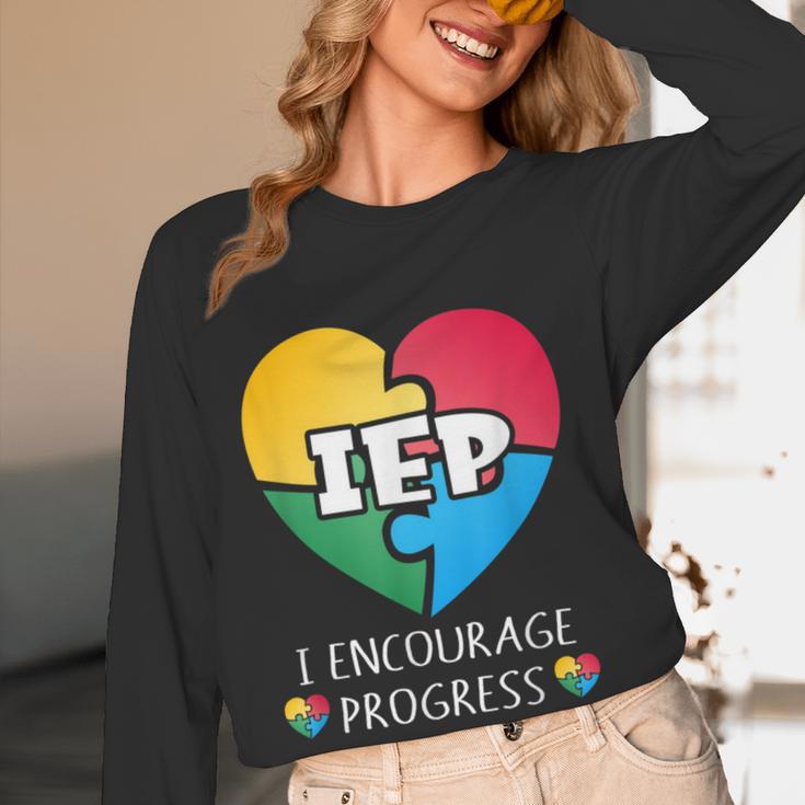 IEP I Encourage Progress Special Education School Teacher Women Long Sleeve T-Shirt, novelty gifts, funny gifts IEP I Encourage Progress Special Education School Teacher Women Long Sleeve T-Shirt, novelty gifts, funny gifts