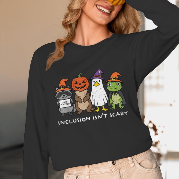 Inclusion Isn't Scary SLP Halloween Sped Teacher Animal Women Long Sleeve T-Shirt, novelty gifts, funny gifts Inclusion Isn't Scary SLP Halloween Sped Teacher Animal Women Long Sleeve T-Shirt, novelty gifts, funny gifts