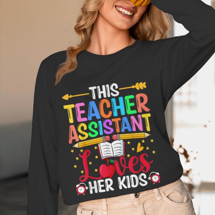 Instructional Assistant Loves Her Kids Teacher Assistant Women Long Sleeve T-Shirt, novelty gifts, funny gifts Instructional Assistant Loves Her Kids Teacher Assistant Women Long Sleeve T-Shirt, novelty gifts, funny gifts