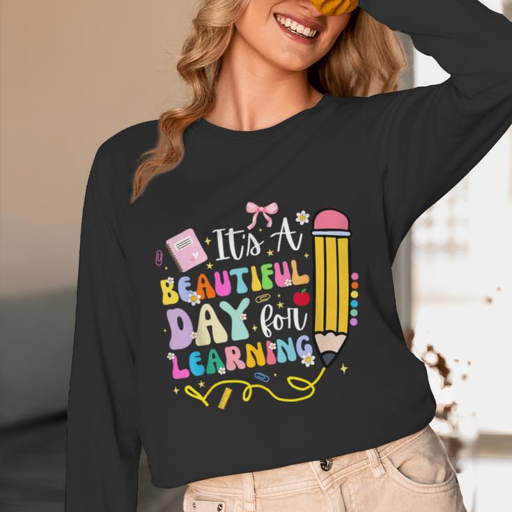 It's Beautiful Day For Learning Teacher Students Girls Boys Women Long Sleeve T-Shirt, novelty gifts, funny gifts It's Beautiful Day For Learning Teacher Students Girls Boys Women Long Sleeve T-Shirt, novelty gifts, funny gifts