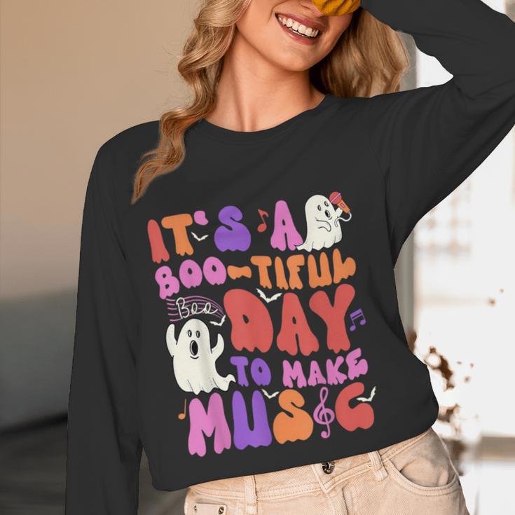 It's a Bootiful Day To Make Music Halloween Music Teacher Women Long Sleeve T-Shirt, novelty gifts, funny gifts It's a Bootiful Day To Make Music Halloween Music Teacher Women Long Sleeve T-Shirt, novelty gifts, funny gifts