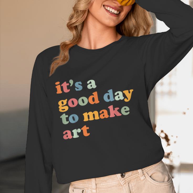 It's A Good Day To Make Some Art Artist Art Teacher Women Long Sleeve T-Shirt, novelty gifts, funny gifts It's A Good Day To Make Some Art Artist Art Teacher Women Long Sleeve T-Shirt, novelty gifts, funny gifts