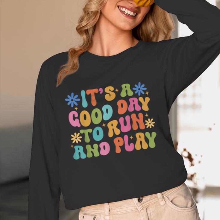 Its A Good Day To Run And Play PE Teacher Physical Education Women Long Sleeve T-Shirt, novelty gifts, funny gifts Its A Good Day To Run And Play PE Teacher Physical Education Women Long Sleeve T-Shirt, novelty gifts, funny gifts