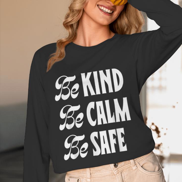 Be Kind Be Calm Be Safe Awareness For Teachers For Men Women Kids Women Long Sleeve T-Shirt, novelty gifts, funny gifts Be Kind Be Calm Be Safe Awareness For Teachers For Men Women Kids Women Long Sleeve T-Shirt, novelty gifts, funny gifts