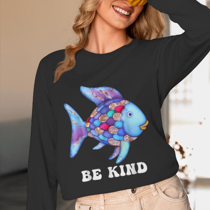 Be Kind Rainbow Fish Teacher Life Teaching Back To School Women Long Sleeve T-Shirt, novelty gifts, funny gifts Be Kind Rainbow Fish Teacher Life Teaching Back To School Women Long Sleeve T-Shirt, novelty gifts, funny gifts