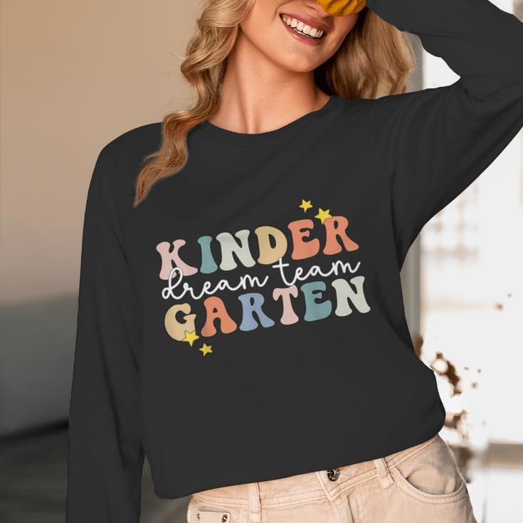 Kindergarten Dream Team Teacher Back To School Women Long Sleeve T-Shirt, novelty gifts, funny gifts