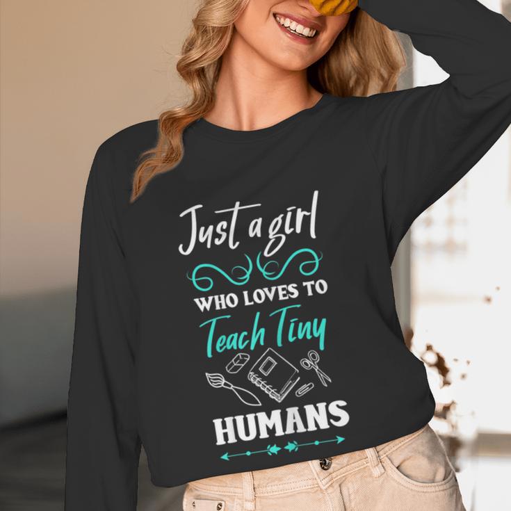 Kindergarten Teacher Shirt Humor Preschool Teacher Women Long Sleeve T-Shirt, novelty gifts, funny gifts