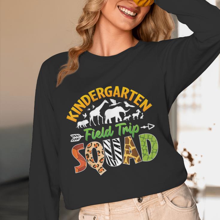 Kindergarten Zoo Field Trip Squad Matching Teacher Students Women Long Sleeve T-Shirt, novelty gifts, funny gifts Kindergarten Zoo Field Trip Squad Matching Teacher Students Women Long Sleeve T-Shirt, novelty gifts, funny gifts