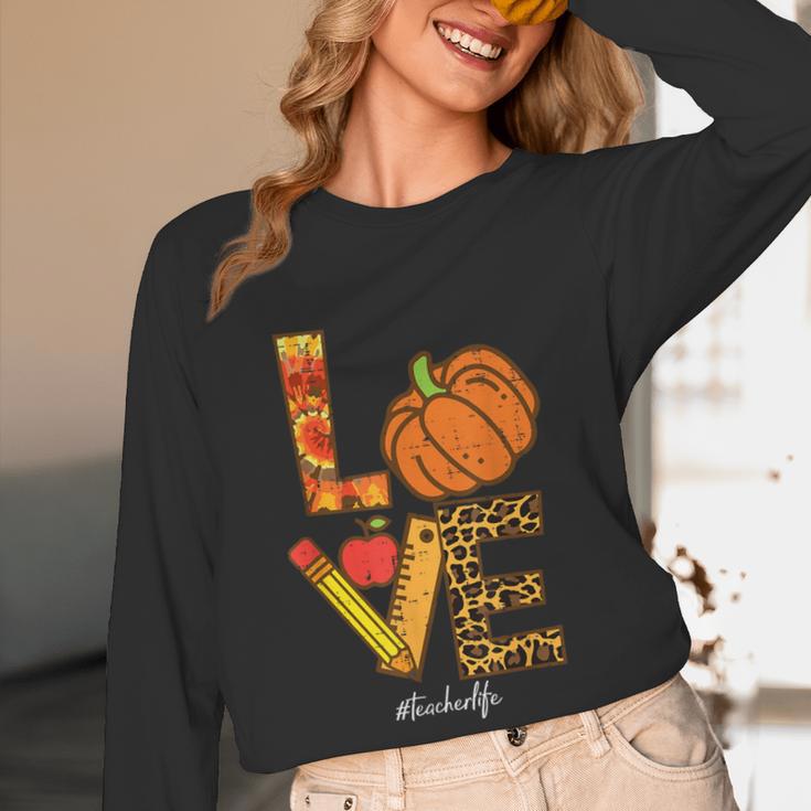 Leopard Pumpkin Love Teacher Life Thanksgiving Fall Women Women Long Sleeve T-Shirt, novelty gifts, funny gifts Leopard Pumpkin Love Teacher Life Thanksgiving Fall Women Women Long Sleeve T-Shirt, novelty gifts, funny gifts