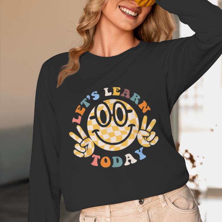 Let's Learn Today First Day Of School For Teacher Student Women Long Sleeve T-Shirt, novelty gifts, funny gifts