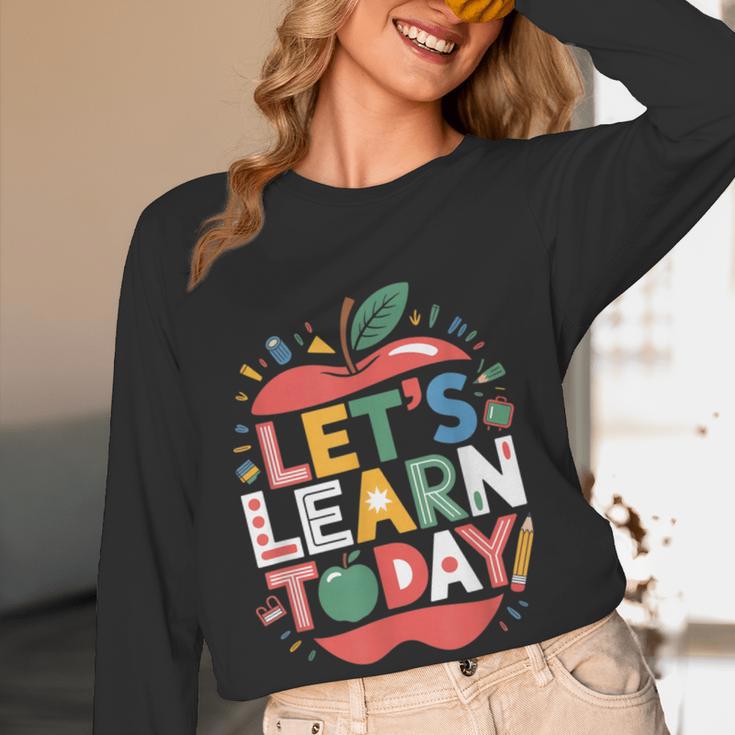 Let's Learn Today Teacher Motivational Back To School Women Long Sleeve T-Shirt, novelty gifts, funny gifts Let's Learn Today Teacher Motivational Back To School Women Long Sleeve T-Shirt, novelty gifts, funny gifts