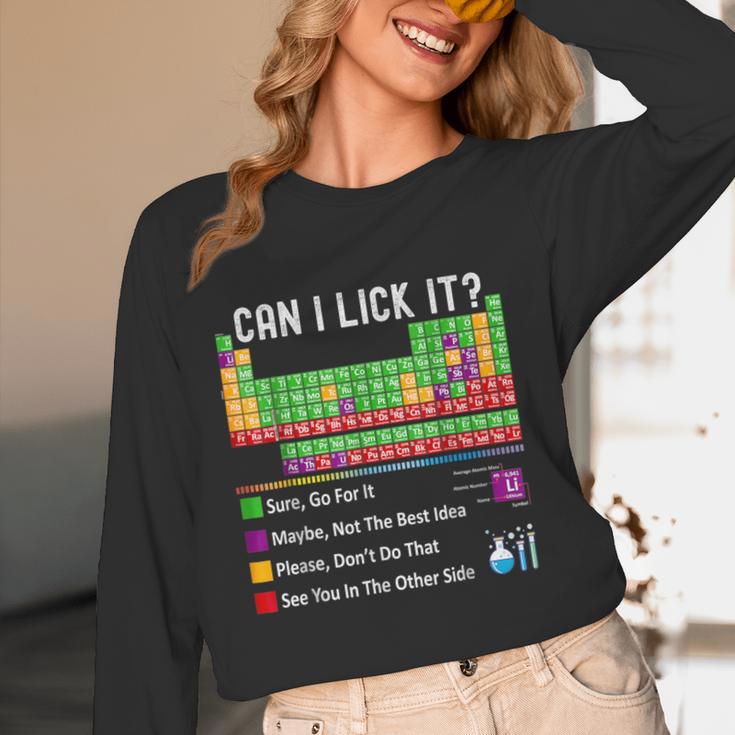 Can I Lick It Periodic Table Chart Science Teacher Cool Meme Women Long Sleeve T-Shirt, novelty gifts, funny gifts Can I Lick It Periodic Table Chart Science Teacher Cool Meme Women Long Sleeve T-Shirt, novelty gifts, funny gifts
