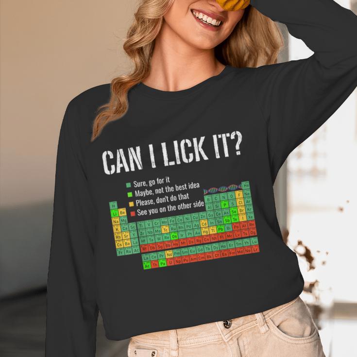 Can I Lick It Periodic Table Science Teacher Student Women Long Sleeve T-Shirt, novelty gifts, funny gifts Can I Lick It Periodic Table Science Teacher Student Women Long Sleeve T-Shirt, novelty gifts, funny gifts