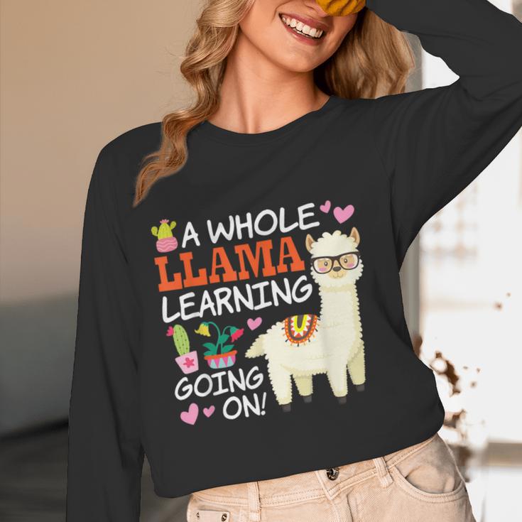 Llama Learning T Shirt Teachers Students Alpaca Lovers Women Long Sleeve T-Shirt, novelty gifts, funny gifts Llama Learning T Shirt Teachers Students Alpaca Lovers Women Long Sleeve T-Shirt, novelty gifts, funny gifts