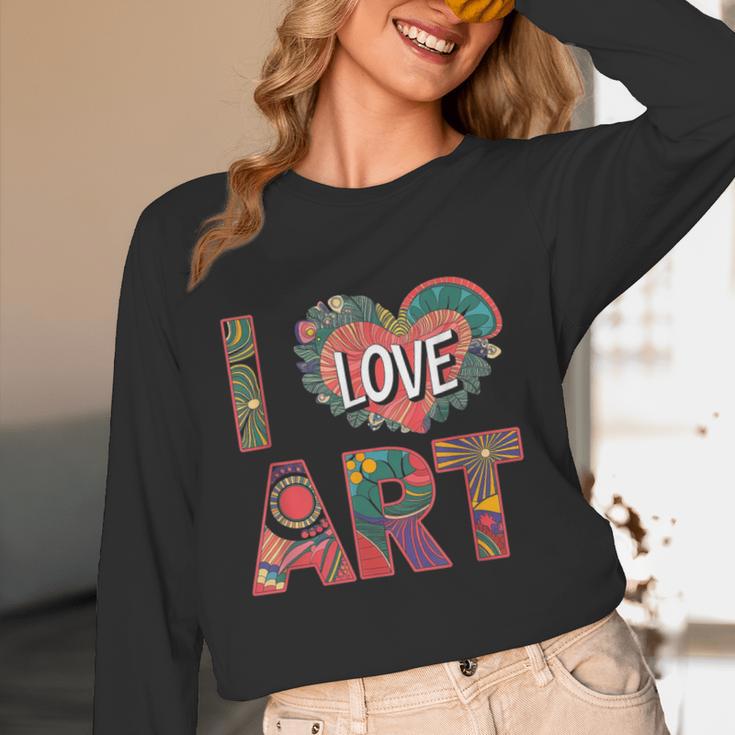 I Love Art Artist Painter Colorful Painting Art Teacher Women Long Sleeve T-Shirt, novelty gifts, funny gifts I Love Art Artist Painter Colorful Painting Art Teacher Women Long Sleeve T-Shirt, novelty gifts, funny gifts