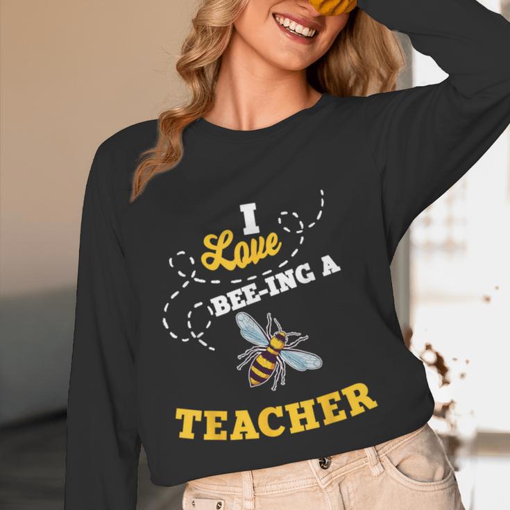 I Love Bee-Ing A Teacher Honey Bee Job Profession Women Long Sleeve T-Shirt, novelty gifts, funny gifts I Love Bee-Ing A Teacher Honey Bee Job Profession Women Long Sleeve T-Shirt, novelty gifts, funny gifts