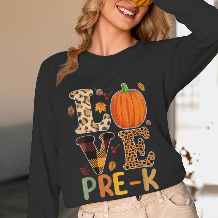 Love Pre-k Teacher Shirts Autumn Fall Pumpkin Fall Leopard Women Long Sleeve T-Shirt, novelty gifts, funny gifts Love Pre-k Teacher Shirts Autumn Fall Pumpkin Fall Leopard Women Long Sleeve T-Shirt, novelty gifts, funny gifts