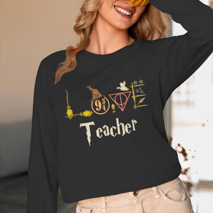 Love Teacher Wizards Back To School Halloween Women Long Sleeve T-Shirt, novelty gifts, funny gifts Love Teacher Wizards Back To School Halloween Women Long Sleeve T-Shirt, novelty gifts, funny gifts