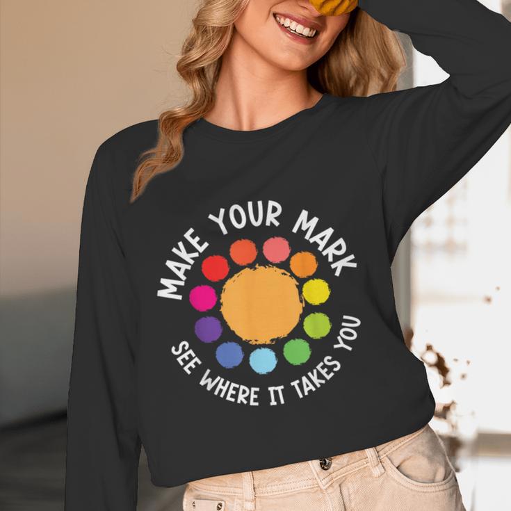 Make Your Mark For a International Dot Day Teacher Dot Lover Women Long Sleeve T-Shirt, novelty gifts, funny gifts Make Your Mark For a International Dot Day Teacher Dot Lover Women Long Sleeve T-Shirt, novelty gifts, funny gifts