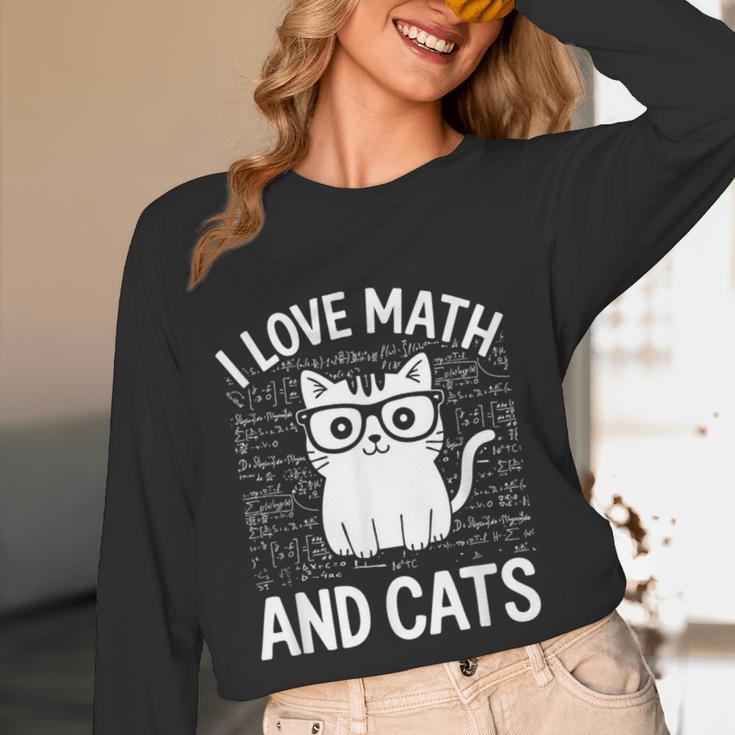 Math And Cats Apparel For Teachers Students Cat Lovers Women Long Sleeve T-Shirt, novelty gifts, funny gifts Math And Cats Apparel For Teachers Students Cat Lovers Women Long Sleeve T-Shirt, novelty gifts, funny gifts