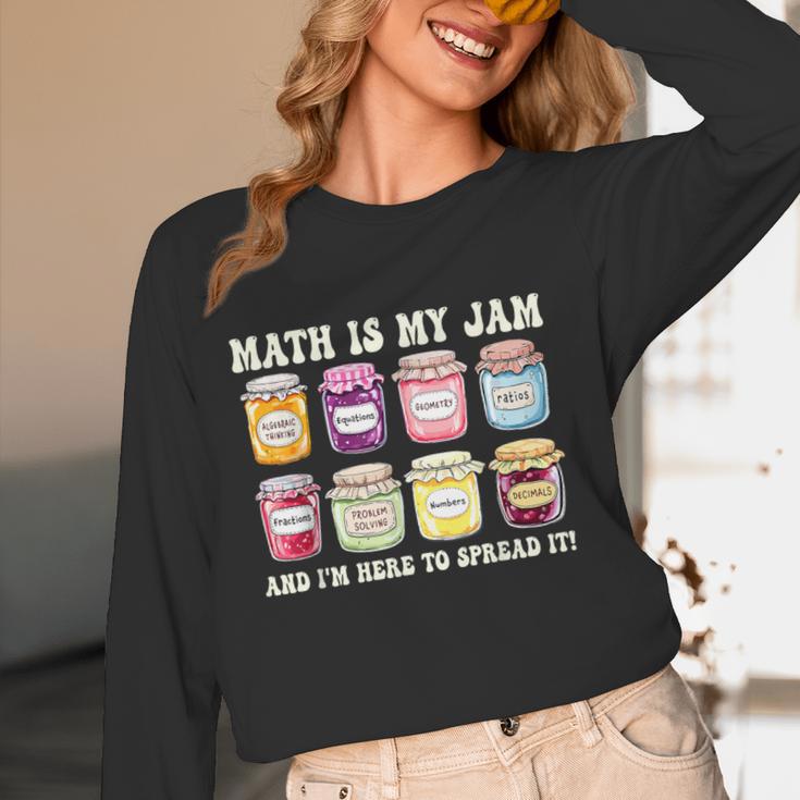 Math Is My Jam And Im Here To Spread It Math Teacher Women Long Sleeve T-Shirt, novelty gifts, funny gifts