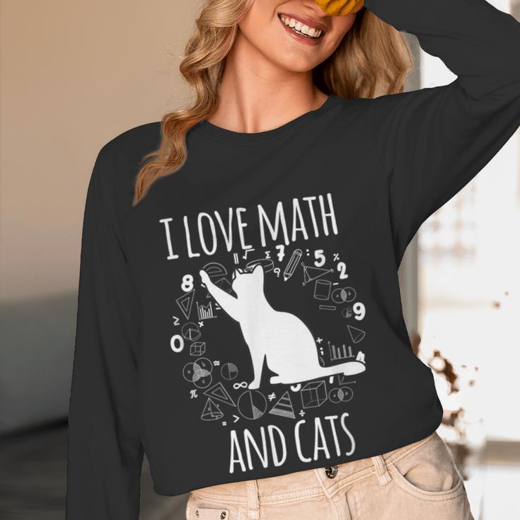 Math Nerd Math Teacher Cat Lover I Love Math And Cats Women Long Sleeve T-Shirt, novelty gifts, funny gifts Math Nerd Math Teacher Cat Lover I Love Math And Cats Women Long Sleeve T-Shirt, novelty gifts, funny gifts