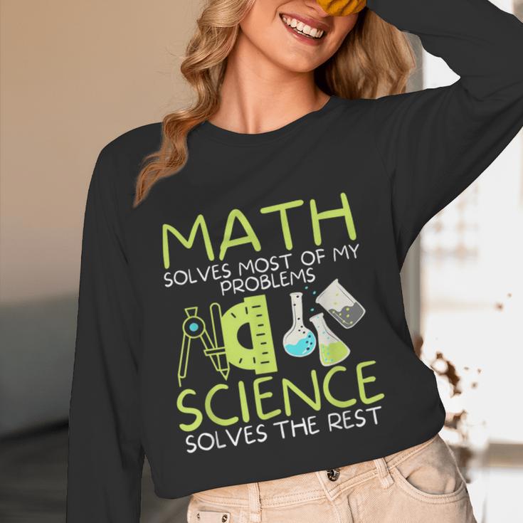 Math Solves Most Of My Problems Science Math Science Teacher Women Long Sleeve T-Shirt, novelty gifts, funny gifts Math Solves Most Of My Problems Science Math Science Teacher Women Long Sleeve T-Shirt, novelty gifts, funny gifts