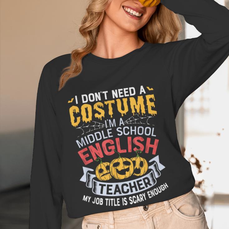 Middle School English Teacher Halloween Costume For Men Women Women Long Sleeve T-Shirt, novelty gifts, funny gifts Middle School English Teacher Halloween Costume For Men Women Women Long Sleeve T-Shirt, novelty gifts, funny gifts