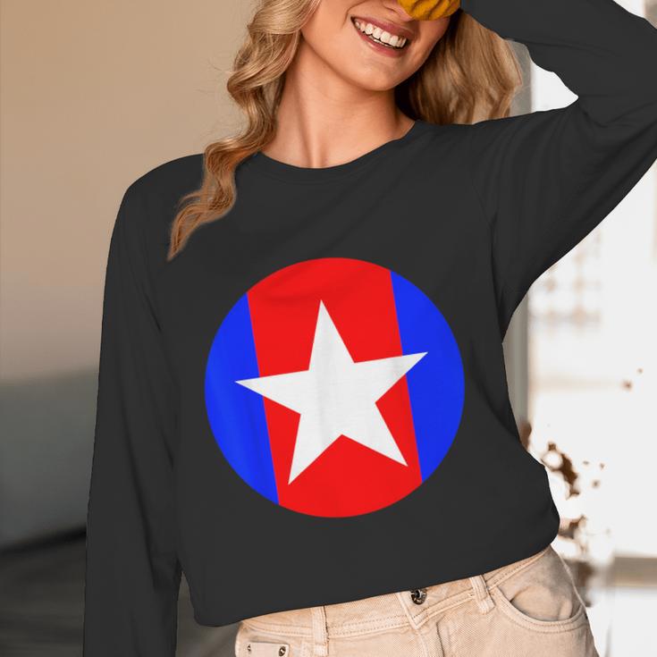 Nerdy Captain Sweatpants Retro Comic Book Fan Teacher Women Long Sleeve T-Shirt, novelty gifts, funny gifts
