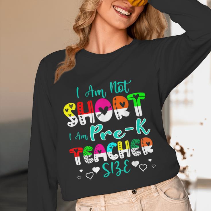 I Am Not Short I Am Pre-K Teacher Size Teacher For Men Women Kids Women Long Sleeve T-Shirt, novelty gifts, funny gifts I Am Not Short I Am Pre-K Teacher Size Teacher For Men Women Kids Women Long Sleeve T-Shirt, novelty gifts, funny gifts