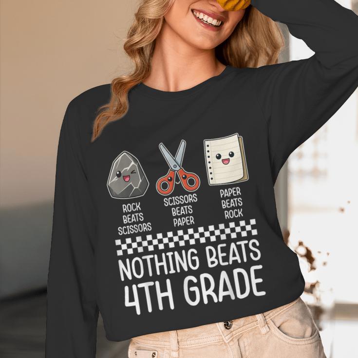 Nothing Beats 4th Grade Back To School Kids Teachers Women Long Sleeve T-Shirt, novelty gifts, funny gifts