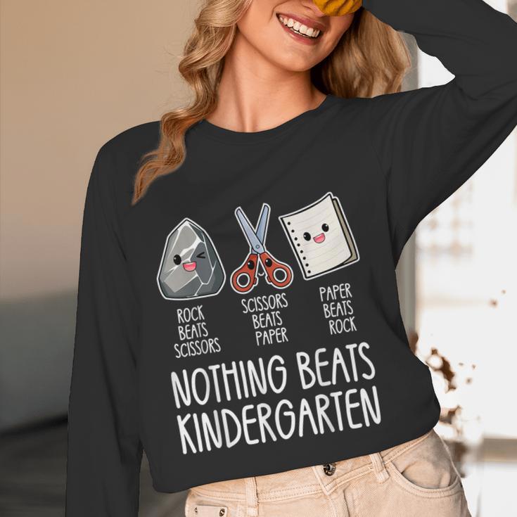 Nothing Beats Kindergarten Back To School Kid Teacher Women Long Sleeve T-Shirt, novelty gifts, funny gifts Nothing Beats Kindergarten Back To School Kid Teacher Women Long Sleeve T-Shirt, novelty gifts, funny gifts