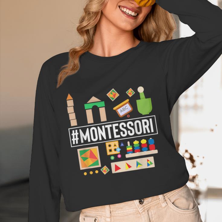 Novelty Montessori Studying Learning Schooling Teacher Love For Men Women Women Long Sleeve T-Shirt, novelty gifts, funny gifts Novelty Montessori Studying Learning Schooling Teacher Love For Men Women Women Long Sleeve T-Shirt, novelty gifts, funny gifts