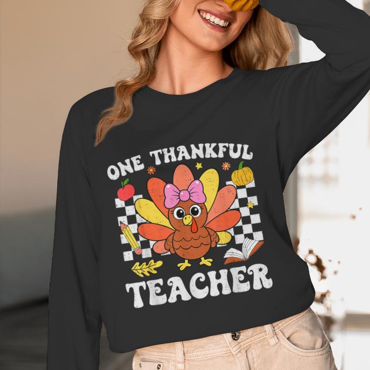 One Thankful Teacher Turkey Thanksgiving Teaching Women Long Sleeve T-Shirt, novelty gifts, funny gifts One Thankful Teacher Turkey Thanksgiving Teaching Women Long Sleeve T-Shirt, novelty gifts, funny gifts