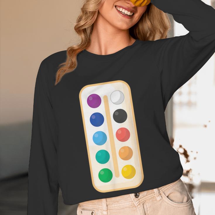 Paint Palette ArtSet Halloween Costume For Teachers Students For Men Women Kids Women Long Sleeve T-Shirt, novelty gifts, funny gifts