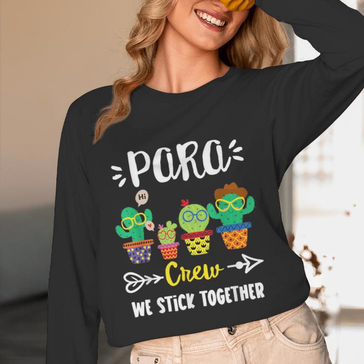 PARA Crew School Cactus Team PARA Teacher Squad For Men Women Kids Women Long Sleeve T-Shirt, novelty gifts, funny gifts PARA Crew School Cactus Team PARA Teacher Squad For Men Women Kids Women Long Sleeve T-Shirt, novelty gifts, funny gifts