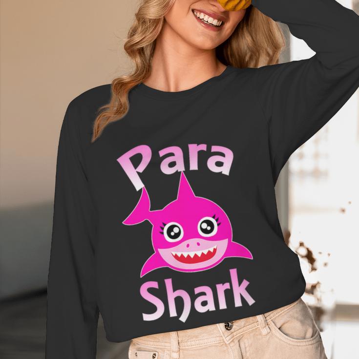 Para Shark Paraprofessional Female Teacher Women Long Sleeve T-Shirt, novelty gifts, funny gifts Para Shark Paraprofessional Female Teacher Women Long Sleeve T-Shirt, novelty gifts, funny gifts
