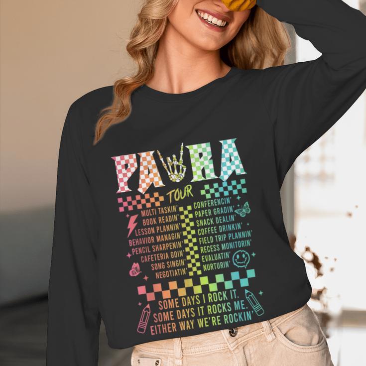 Para Tour Paraprofessional Squad Rock Teacher Back To School Women Long Sleeve T-Shirt, novelty gifts, funny gifts Para Tour Paraprofessional Squad Rock Teacher Back To School Women Long Sleeve T-Shirt, novelty gifts, funny gifts