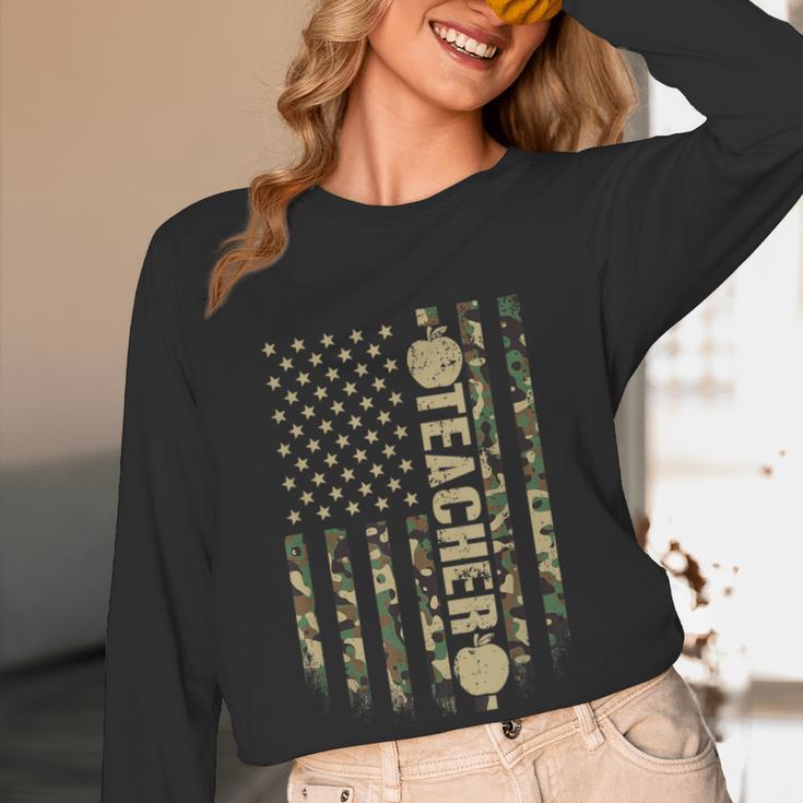 Patriotic Teacher American Flag Camouflage 4th Of July Camo Women Long Sleeve T-Shirt, novelty gifts, funny gifts Patriotic Teacher American Flag Camouflage 4th Of July Camo Women Long Sleeve T-Shirt, novelty gifts, funny gifts
