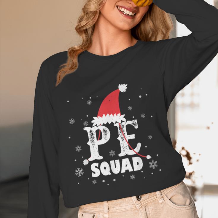 PE Squad Christmas PE Teacher Matching Xmas Women Long Sleeve T-Shirt, novelty gifts, funny gifts PE Squad Christmas PE Teacher Matching Xmas Women Long Sleeve T-Shirt, novelty gifts, funny gifts