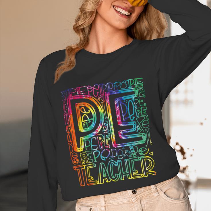 PE Teacher Phys Ed Tie Dye Physical Education Appreciation Women Long Sleeve T-Shirt, novelty gifts, funny gifts PE Teacher Phys Ed Tie Dye Physical Education Appreciation Women Long Sleeve T-Shirt, novelty gifts, funny gifts