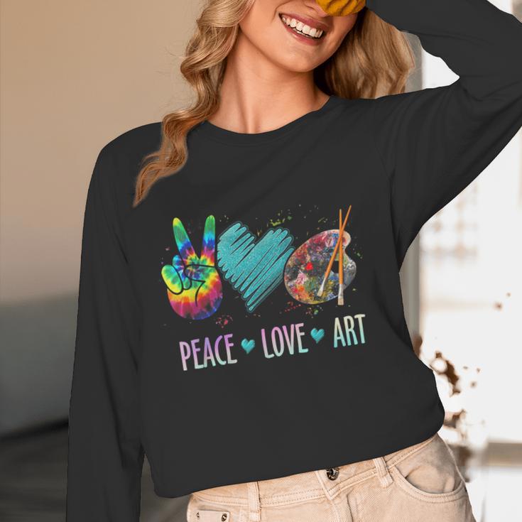 Peace Love Art Painting Palette Art Teacher Women Long Sleeve T-Shirt, novelty gifts, funny gifts Peace Love Art Painting Palette Art Teacher Women Long Sleeve T-Shirt, novelty gifts, funny gifts