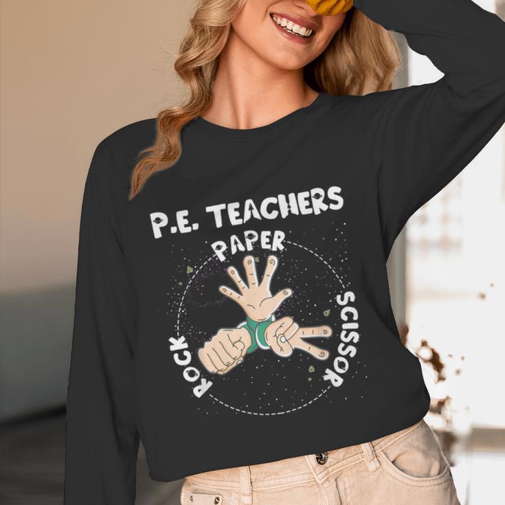 Physical Education PE Teacher Rock Paper Scissor Women Long Sleeve T-Shirt, novelty gifts, funny gifts Physical Education PE Teacher Rock Paper Scissor Women Long Sleeve T-Shirt, novelty gifts, funny gifts
