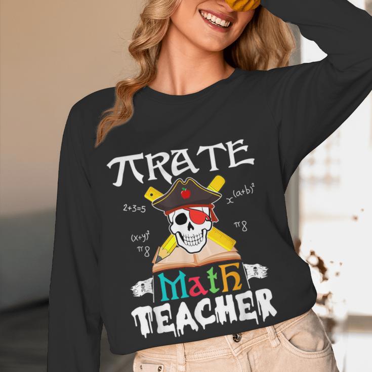 Pirate Math Teacher Skull Pirate Halloween Costume Women Long Sleeve T-Shirt, novelty gifts, funny gifts Pirate Math Teacher Skull Pirate Halloween Costume Women Long Sleeve T-Shirt, novelty gifts, funny gifts