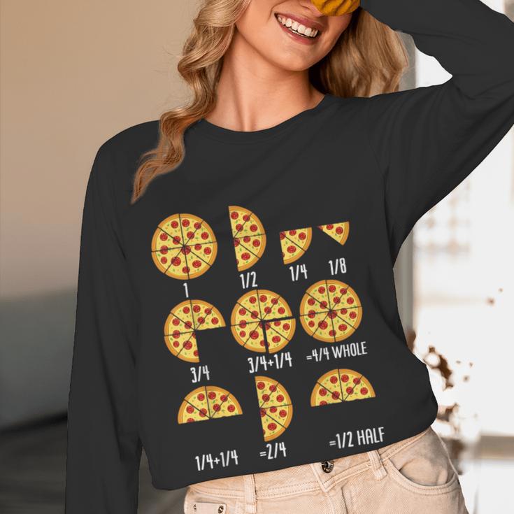 Pizza Slice Fraction Math Teacher Back To School Educational Women Long Sleeve T-Shirt, novelty gifts, funny gifts Pizza Slice Fraction Math Teacher Back To School Educational Women Long Sleeve T-Shirt, novelty gifts, funny gifts