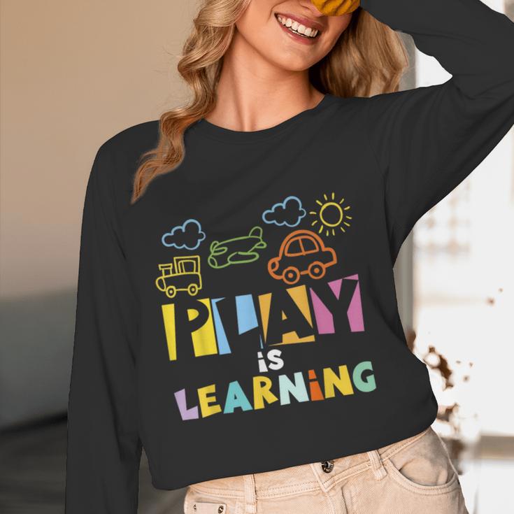 Play Is Learning Design T Designs For Teachers Preschool Women Long Sleeve T-Shirt, novelty gifts, funny gifts Play Is Learning Design T Designs For Teachers Preschool Women Long Sleeve T-Shirt, novelty gifts, funny gifts
