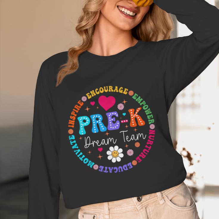 Pre K Dream Team Back To School Boys First Day Teacher Women Long Sleeve T-Shirt, novelty gifts, funny gifts Pre K Dream Team Back To School Boys First Day Teacher Women Long Sleeve T-Shirt, novelty gifts, funny gifts