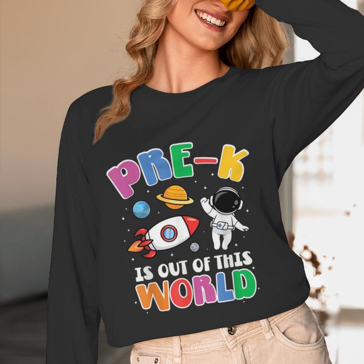 Pre-K Student Teacher Astronaut Space Back To School Women Long Sleeve T-Shirt, novelty gifts, funny gifts Pre-K Student Teacher Astronaut Space Back To School Women Long Sleeve T-Shirt, novelty gifts, funny gifts