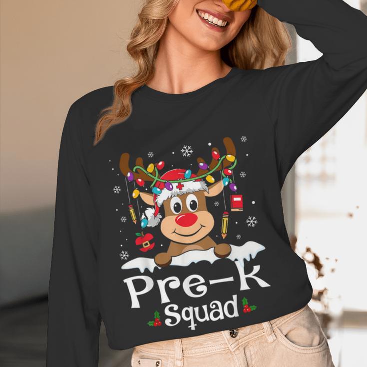 Pre-k Teacher Squad Reindeer Teacher Christmas Women Long Sleeve T-Shirt, novelty gifts, funny gifts Pre-k Teacher Squad Reindeer Teacher Christmas Women Long Sleeve T-Shirt, novelty gifts, funny gifts