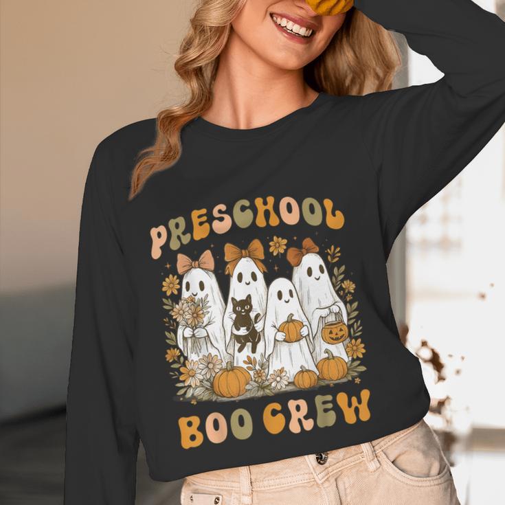 Preschool Boo Crew Teacher Kids Halloween Ghost Cat Pumpkin Women Long Sleeve T-Shirt, novelty gifts, funny gifts Preschool Boo Crew Teacher Kids Halloween Ghost Cat Pumpkin Women Long Sleeve T-Shirt, novelty gifts, funny gifts